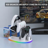 For PS5 Desktop Storage Stand Controller Stand With RGB Lights Headphone/Handle/Remote/Disc Desktop Storage Stand