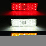 Universal Motorcycle Scooter Moped Rectangle LED Reflector Tail Brake Light Stop Lamp