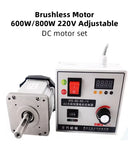 220V Brushless DC Servo Motor Kit with 600W/800W Output 3.0NM/4.5NM Torque Adjustable Speed Controller for Woodworking Lathe