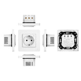 Smart Socket EU Wall Embedded Outlet Energy Monitor Indicator App Remote Control Voice Cotrol Alexa Google Home White/Black