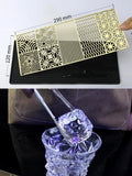 Ice Cube Logo Pure Copper Mold DIY Brass Ice Design Stamping Plate Ice Printing Bartender Whiskey Pressing Tray Mould 290x120MM