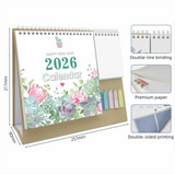 Decorative Desk Calendar Triangular Support Exquisite Patterns Custom Planner Binding Calendar Stable Support Office Calendar