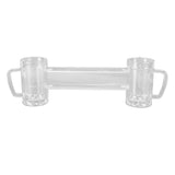 430ml Beer Mug Double Conjoined Beer Glass Drop Resistant Acrylic Beer Cup Bar KTV Beer Glass