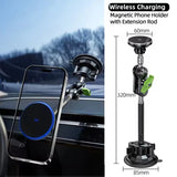 15W Fast Wireless Phone Charger Strong Magnet Universal Suction Mount Magnetic Car Smart Phone Holder