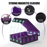Trading Card Storage Box With Window, 4-Row Deck Case With Removable Lid,Card Deck Box For Game Sports Card