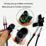 26 Kits Weather Pack Connectors Kit Automotive Electrical Connectors Waterproof Electrical Wire Terminal 1/2/3/4 Pin 18-14 AWG