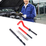 17Pcs Thread Repair Kit Stainless Steel Twisted Drill Tap Wrench Threaded Insert Tool M10x1