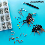 1642Pcs Automotive Connector Pins Kit, Car Electrical Male&Female Wire Pins,Non Insulated Wire Pin Connectors kit,Terminal Pin