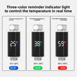 Digital Bathroom Shower Faucet Thermometer LED Display Water Power Thermometer For 1/2 Inch Bathroom Faucet Shower Thermomete
