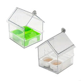 New Transparents Parrots Feeders Double Compartment Bird Feeders Easy Installation Balances Diet Support For Birds