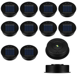 12 Pack Replacement Solar Light Parts Solar Light Replacement Tops Waterproof LED Solar Panel Lantern Lid Light Outdoor