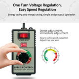 Electronic Voltage Governor AC Motor Speed Controller with LED Display, US/EU/UK/AU Plug, AC100~120V/220~240V Input,
