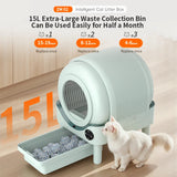 New WIFI OEM Automatic Smart Pet Cat Litter Box Big Size Fresh Air Tray PP Material Eco-friendly Automatic Cat Toilet Litter Box