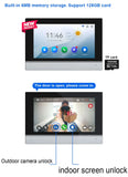 4-Wire Video intercom doorbell Wired 1080P Waterproof Camera WIFI 7inch IPS Touch Screen Support Password+ Electric Control Lock