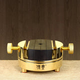 360° Rotating Dual-Axis Brass Seal Carving Clamp - Sound-Absorbing Solid Wood Fixation Tool for Engraving, Non-Slip Base
