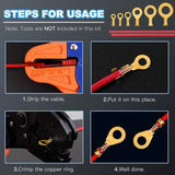 100pcs/bag Uninsulated Wire Sorting Kit M3/M4/M5/M6/M8/M10 Copper Crimp Terminal Ring Connector