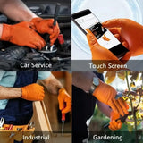 Diamond Grip Heavy Duty Nitrile Gloves Reinforced Palm Rubber Disposable Gloves Anti-slip Wear-resistant