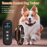 Remote 1900ft Waterproof Dog Training Collar Rechargeable Vibrating Shock LCD Display