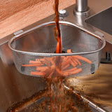 1 PC Kitchen Sink Drain Basket Stainless Steel Triangle Food Vegetables Peel Egg Filter Storage Organizer