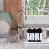 2 Pack Water Bottle Cleaning Brush Suction Base Glass Cup Washer 3 Head Bristle Brush For Bar Beer Cup