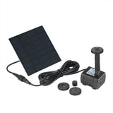 Solar Powered Water Pump, Polycrystalline Silicon, Black, Solar Panel Size 11*11cm, Delivery Head 75cm, Power 7V 1.4W 160MA,