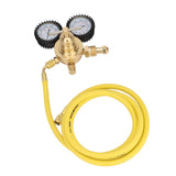 Nitrogen Gauge Nitrogen Pressure Gauge Regulator Test Kit Brass Inlet Outlet Connection with 200cm Hose Nitrogen Pressure Gauge