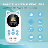 Cute Design MP3 Player for Kids with HD Speaker, 32GB Bluetooth 5.0 Kids Mp3 Player, with FM Radio, Voice Recorder