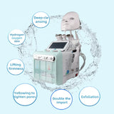 8 In 1 Oxygen Water Dermabrasion EMS Oxygen Jet Peel Diamond LED Facial Mask Microdermabrasion Skin Care Beauty Equipment
