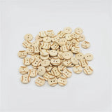 500pcs 15mm Wooden Buttons Round Natural Wood Buttons with 2 Holes for Crafts and Sewing Project