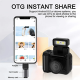 Mini SLR Style Camera Cmos With Flash Light And Charging Dock Portable Video Recorder DV 1080P With LCD Screen A