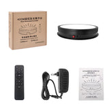 42CM Electric Remote Control Turntable With 3-Color Backlight Brightness Speed Angle Adjustable Rotating Display Table Load 50KG
