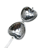 100pcs Stainless Steel Heart Shaped Tea Infuser Filter Spoon Strainer