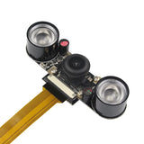 Raspberry Pi Zero 2W 5MP IR Night Vision Camera-130 Degree Fisheye Lens with Adjustable Focus