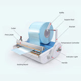AC 220V Sterilization Bag Sealing Machine Dental Material Electric Heat Sealer Oral Tools Packing Machine Temperature Adjustable