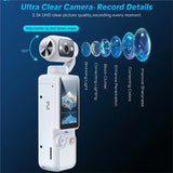 1080P Wifi Video Recorder Camera With 180° Rotating Lens Handheld Body Camera, POV Vlogging Camera Includes 32GB Storage C
