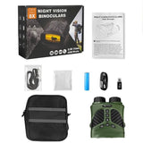 DT39 2.5K Infrared Digita Night Vision Binoculars Telescope with 4X Optical 8X Zoom 300M Distance at Night for Hunting Camping