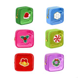 New Pack of 6/12 Holiday Themed Organizers Bags Measuring 5.91x2.55x5.91inches Great for Stocking Stuffers and Gifts