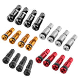 4pcs Auto Tubeless Tire Valve Stems Dust Caps Car Tire Air Valve Wheel Stems Automotive Replacement Parts