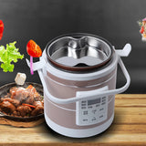 Universal 12V 24V Rice Cooker for Car Truck 1.6L Heating Lunch Box Soup Porridge Cooking Pot Food Steamer Meal Heater Warmer