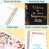 New A5 2026 Planner Jan.2026 - Dec.2026 Agenda Calendar 2026 Monthly Tabs Weekly and Monthly Coil Notebook