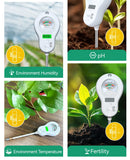 Professional ST 09 Foldable Soil Tester 6 in 1 High Accuracy PH Moisture Sunlight Fertility Temperature Meter