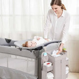 New Multifunctional Baby Crib Organizers Storage Bag Sustainable Fabric for Diapers Toy Clothes