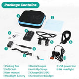 4X 5X 6X Binocular Magnifiger Surgical Loupes with Light 5W Blub Wire Headlight Headlamp Lithium Battery 300-600mm