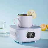 2 in 1 Cup Heater Cup Cooler Beer Bottle Can Drinks Cooling Mug Beverage Cooler Coaster Samrt Thermostatic Cup 220V