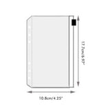 25 Pcs A6 Binder Pockets Waterproof Transparent PVC 6-Hole Binder Pockets Zip Folder Plastic Money Budget Envelopes