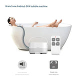 Electric Bubble Massage Mat with Heating Function Wireless Remote Control Multiple Speed Intensity Suction Cups Air Hose Home