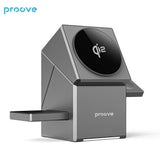 Wireless Charging Station - 15W Fast Qi2 Charging, 3-in-1 Design for Apple Watch, iPhone 16, 15, 14, 13, 12 Series, AirPods