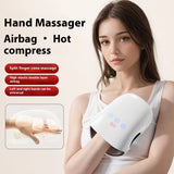 Hand Massager Heat Airbag Finger Joint Pain Relief 5Level Intensity Thermal Therapy Smart Pressure Sensors MultiChamber