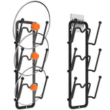Paquete de 2 organizadores para tapa de olla, soportes para tapa de olla para gabinete de cocina, autoadhesivos/perforantes