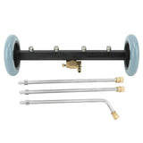 Undercarriage Cleaner Stainless Steel Brass 4000 Psi Undercarriage Cleaner Water Broom 1/4in Quick Connect for Home Road Car